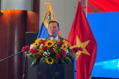 El embajador de Vietnam en Venezuela, Vu Trung My, habla en el evento. (Fuente: Embajada de Vietnam)