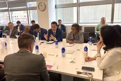 El embajador Dang Hoang Giang, jefe de la misión permanente de Vietnam ante las Naciones Unidas, habla en el evento. (Fuente:VNA)