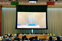 El embajador Dang Hoang Giang, representante permanente de Vietnam ante las Naciones Unidas, habla en el evento. (Fuente:VNA)
