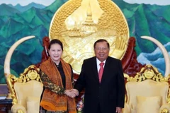 Secretario general del Partido y presidente de Laos recibe a titular del parlamento de Vietnam