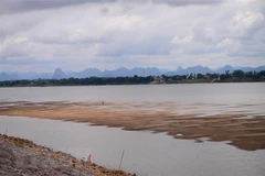 El nivel del agua del Rio Mekong se encuentra debajo de su promedio