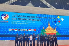 Los delegados toman fotos en la 16ª Reunión de Ministros de Salud de la Asociación de Naciones del Sudeste Asiático (ASEAN) y citas relacionadas (Fuente: VNA)