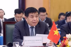 El ministro vietnamita de Planificación e Inversiones, Nguyen Chi Dung, habla en la reunión para lanzar la primera fase de la iniciativa conjunta Vietnam-Japón en la nueva era. (Foto: Vietnam+)