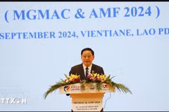 El primer ministro de Laos, Sonexay Siphandone, en el evento (Foto: VNA) 