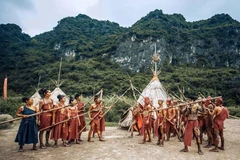 En el lugar de rodaje de "Kong: Skull Island" en la provincia de Ninh Binh. (Foto: hanoimoi.vn)