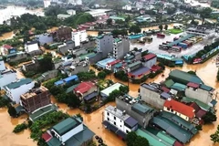 Inundaciones en Ha Giang en junio (Fuente: VNA)