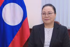La embajadora de Laos en Vietnam, Khamphao Ernthavanh (Fuente: VNA)