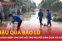 Jóvenes de Hanoi apoyan en las labores de recuperación tras el tifón Yagi 