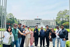 Los turistas indios visitan el Palacio de la Independencia en Ciudad Ho Chi Minh (Fuente: Vietnam+)