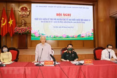 Máximo dirigente partidista de Vietnam se reúne con votantes en Hanoi