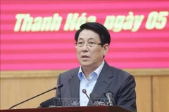 El presidente de Vietnam, Luong Cuong, habla en la reunión. (Fuente: VNA)