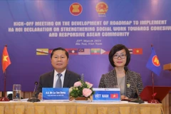El viceministro de Trabajo, Inválidos de Guerra y Asuntos Sociales de Vietnam, Le Tan Dung, participa en el evento. (Foto: VNA)