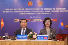 El viceministro de Trabajo, Inválidos de Guerra y Asuntos Sociales de Vietnam, Le Tan Dung, participa en el evento. (Foto: VNA)
