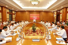 El secretario general del Partido Comunista de Vietnam y presidente del país, To Lam, dirige la cita. (Foto: VNA)