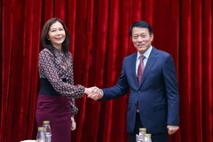 El ministro de Seguridad Pública de Vietnam, coronel general Luong Tam Quang, recibe a Pauline Tamesis, coordinadora residente de la ONU en el país. (Foto: VNA)