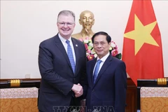 El ministro de Relaciones Exteriores de Vietnam, Bui Thanh Son (derecha), recibe al subsecretario de Estado de Estados Unidos Daniel Kritenbrink. (Foto: VNA)