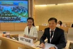 La delegación vietnamita en la 56ª sesión del Consejo de Derechos Humanos de la ONU (Foto: VNA)
