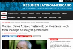 Un artículo sobre el testamento del Presidente Ho Chi Minh. (Foto: VNA)