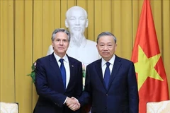 El presidente To Lam recibe al secretario de Estado estadounidense, Antony Blinken. (Foto: VNA)