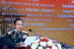 Ministerio de Defensa de Laos celebra aniversario 55 de relaciones con Vietnam