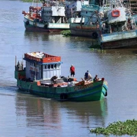 Un barco pesquero en Ben Tre (Fuente: VNA)