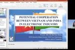 Do Thi Thuy Huong, miembro del Comité Ejecutivo de la Asociación de Industrias Electrónicas de Vietnam, habla en el evento. (Fuente: VNA)