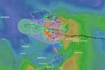 Trayectoria de la tormenta No. 5 a las 7:00 a.m. del 25 de agosto de 2025. (Fuente: VNA)