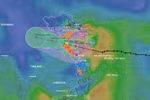 Trayectoria de la tormenta No. 5 a las 7:00 a.m. del 25 de agosto de 2025. (Fuente: VNA)