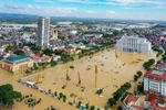 La zona central de la provincia de Thai Nguyen está profundamente inundada. (Foto: VNA)
