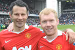 Ryan Giggs y Paul Scholes, leyendas de Manchester United. (Foto: skysports.com)