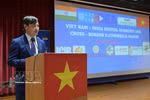 El consejero comercial de Vietnam en India, Bui Trung Thuong, habla en el evento. (Fuente: VNA)