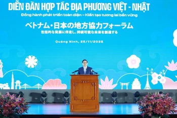 El primer ministro de Vietnam, Pham Minh Chinh, en el foro. (Foto: VNA)