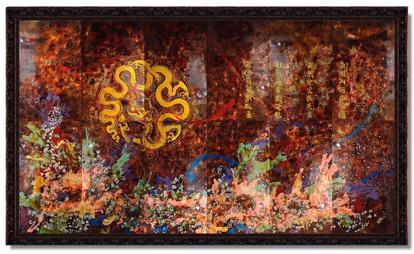 Una obra en la exposición "Tam" del artista Le Huu Hieu en la 61ª Bienal de Venecia (Fuente: VNA)