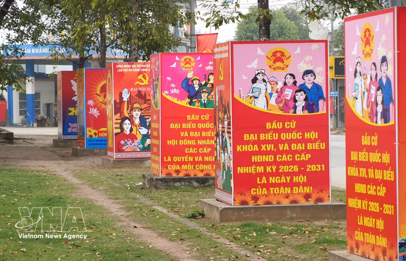 Las pancartas electorales en la provincia de Phu Tho (Fuente: VNA)