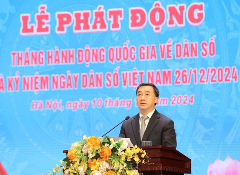 El viceministro de Salud de Vietnam, Tran Van Thuan, pronuncia un discurso en el evento (Foto: Vietnam+) 