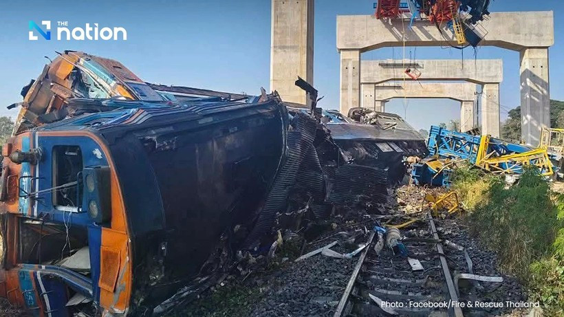En el escenario del accidente (Fuente: Bomberos y Rescate de Tailandia)