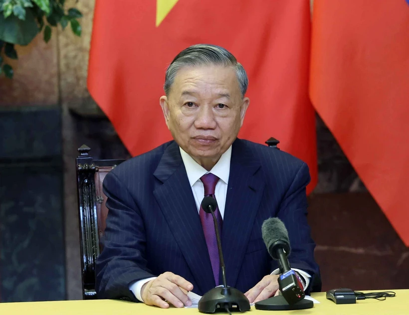 El secretario general del Partido Comunista de Vietnam, To Lam (Fuente: VNA)