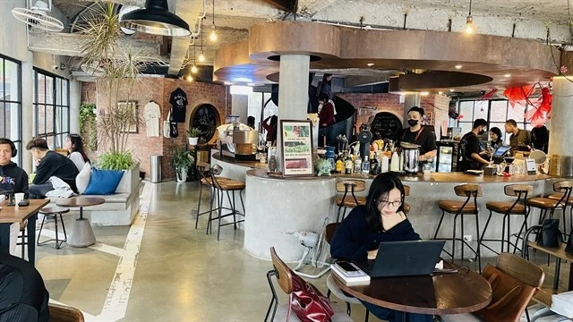 Una cafetería en Hanoi (Fuente: VNA)