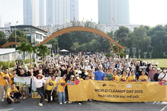 El Día Mundial de la Limpieza 2025, la mayor campaña de acción cívica del mundo contra los residuos globales, comenzó en Hanói el 20 de septiembre. (Foto cortesía de los organizadores)