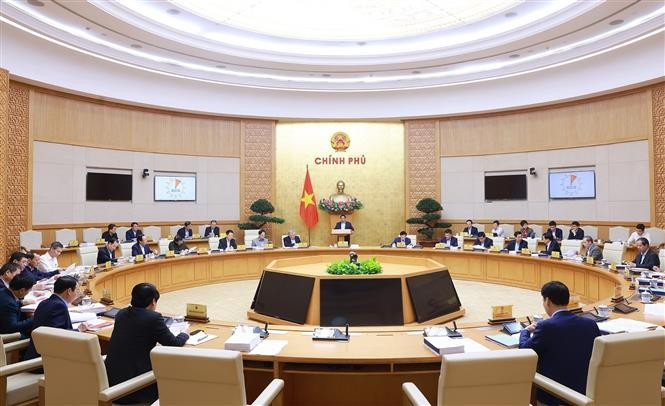 En la reunión mensual del Gobierno sobre el trabajo legislativo (Fuente: VNA)