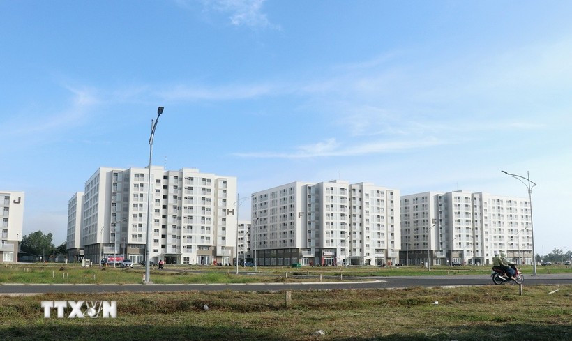 Un proyecto de viviendas sociales en ejecución. (Foto: VNA)