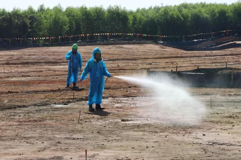 Tratamiento del dioxina en el aeropuerto de Bien Hoa (Fuente: VNA) 