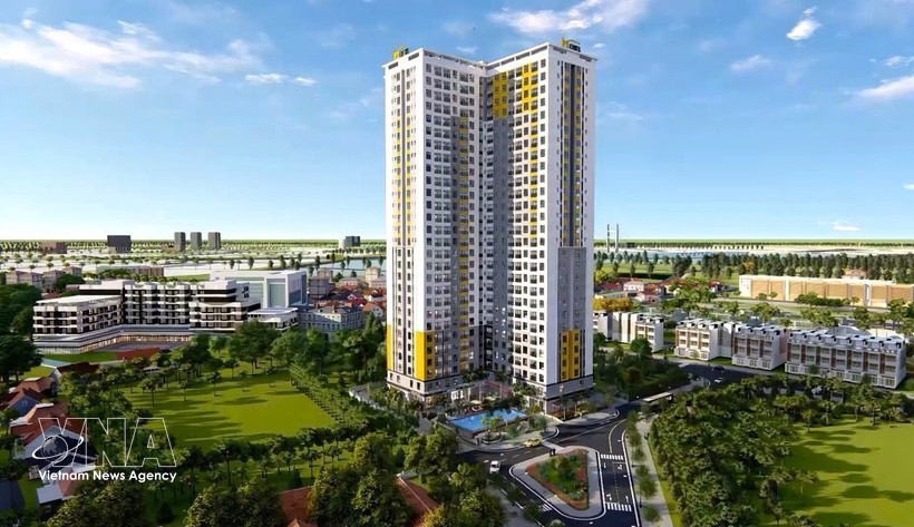 Un edificio de apartamentos del Conglomerado BCONS en el distrito de Binh Thang, ciudad de Di An, provincia de Binh Duong. (Fuente: VNA)