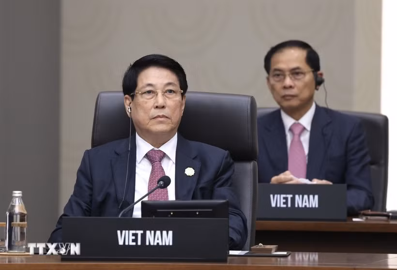 El presidente de Vietnam, Luong Cuong, durante la 32ª Reunión de Líderes Económicos del Foro de Cooperación Asia-Pacífico (APEC). (Fuente: VNA)