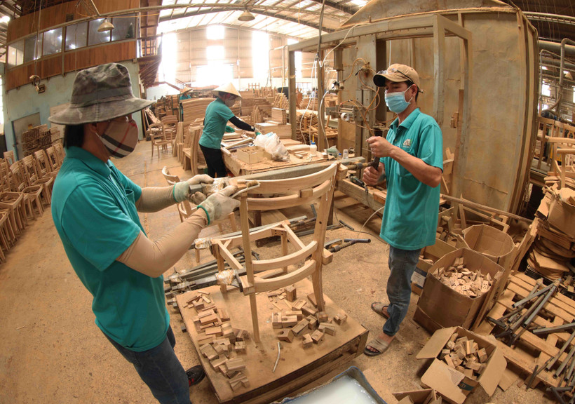 Los productos madereros de Vietnam se exportan a varios mercados como Estados Unidos, Japón, Corea del Sur, la India, entre otros. (Fuente: VNA) 