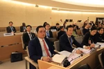 La delegación vietnamita participa en el 58.º periodo de sesiones del Consejo de Derechos Humanos de las Naciones Unidas. (Fuente: VNA)