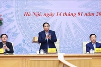 El primer ministro de Vietnam, Pham Minh Chinh, preside la reunión (Fuente: VNA)