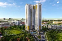 Un edificio de apartamentos del Conglomerado BCONS en el distrito de Binh Thang, ciudad de Di An, provincia de Binh Duong. (Fuente: VNA)