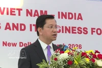Nguyen Thanh Hai, embajador de Vietnam en la India, pronuncia un discurso en el evento (Fuente: VNA)
