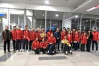 La selección deportiva de Vietnam regresa al país. (Fuente: VNA)